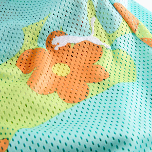 Short PUMA HOOPS x SCOOBY DOO Homme, Aquatic-Lime Smash-AOP, extralarge