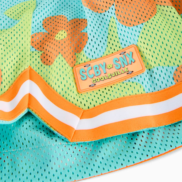 Short PUMA HOOPS x SCOOBY DOO Homme, Aquatic-Lime Smash-AOP, extralarge