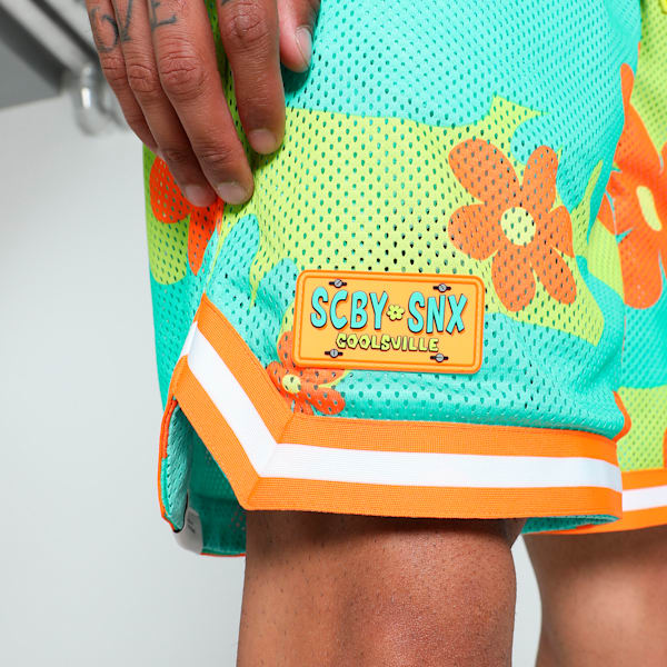 HOOPS x SCOOBY DOO Men's Relaxed Fit Basketball Shorts, Aquatic-Lime Smash-AOP, extralarge-IND