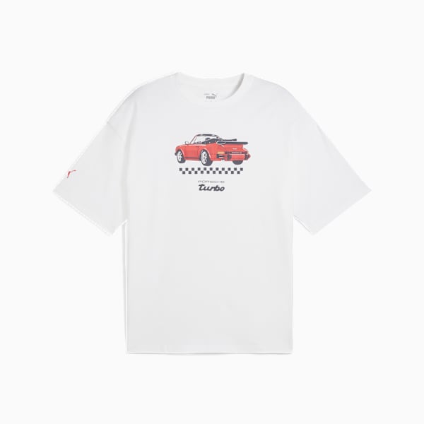 Porsche Legacy Graphic Men's Relaxed Fit Motorsport Tee, PUMA White, extralarge-IND