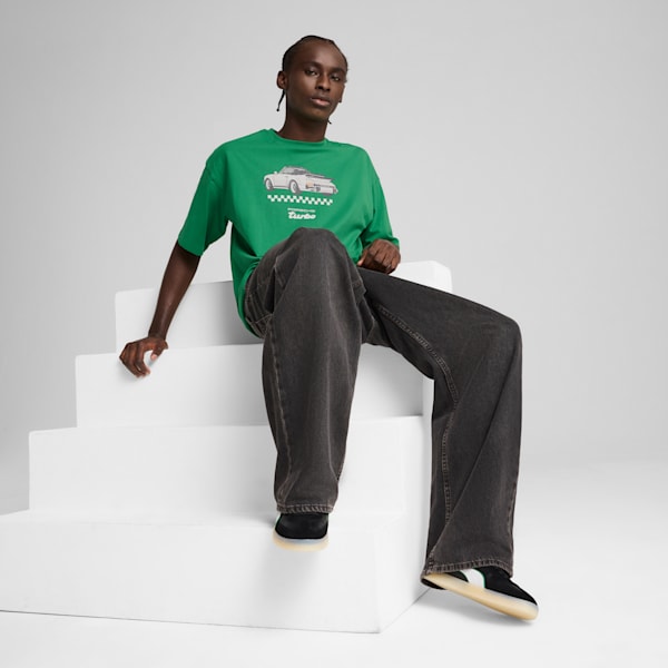 Porsche Legacy Men's Graphic Tee 3, Archive Green, extralarge