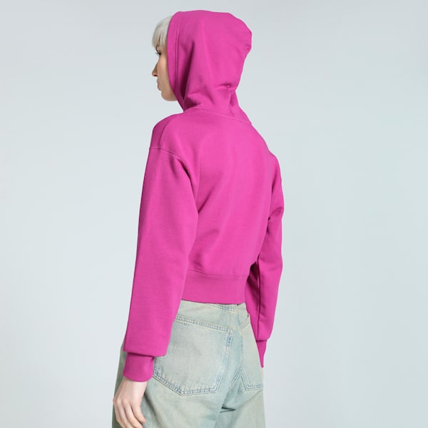 CLASSICS Artisanal Women's Relaxed Fit Hoodie, Magenta Gleam, extralarge-IND