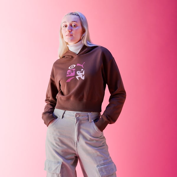 CLASSICS Artisanal Women's Relaxed Fit Hoodie, Espresso Brown, extralarge-IND