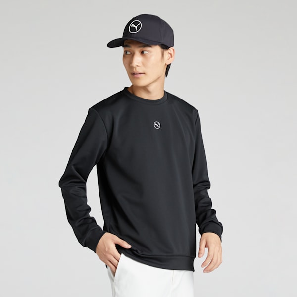 メンズ ゴルフ サークルキャット ダブルニット クルー ネック トップス, PUMA Black, extralarge-JPN