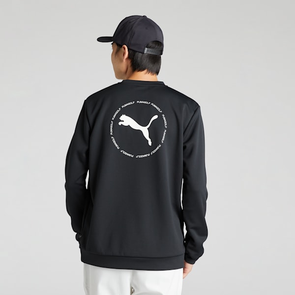 メンズ ゴルフ サークルキャット ダブルニット クルー ネック トップス, PUMA Black, extralarge-JPN