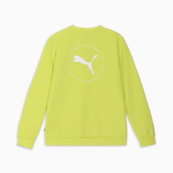 メンズ ゴルフ サークルキャット ダブルニット クルー ネック トップス, Lime Sheen, extralarge-JPN
