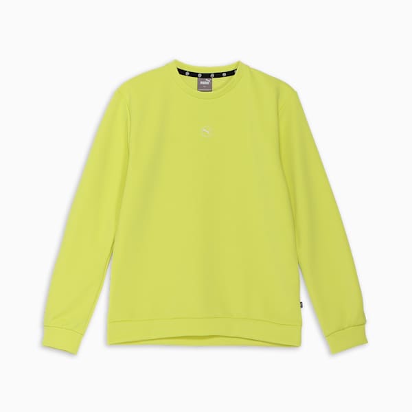 メンズ ゴルフ サークルキャット ダブルニット クルー ネック トップス, Lime Sheen, extralarge-JPN