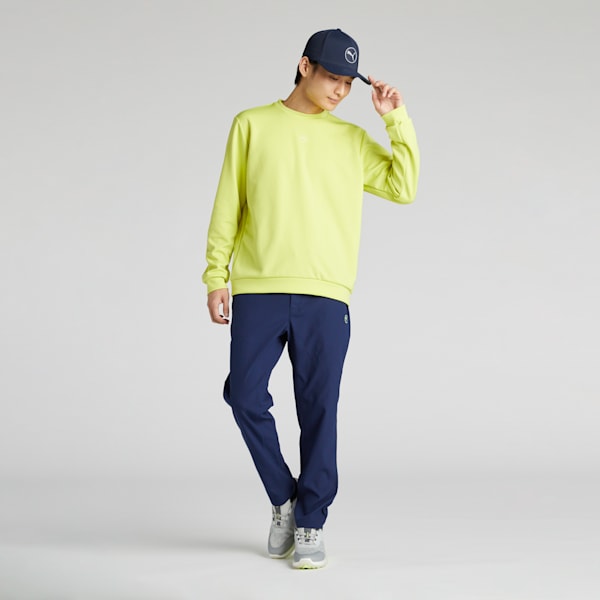メンズ ゴルフ サークルキャット ダブルニット クルー ネック トップス, Lime Sheen, extralarge-JPN