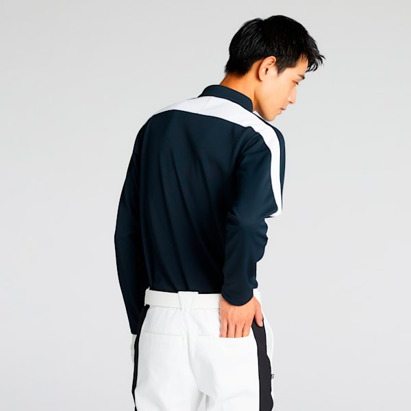 メンズ ゴルフ PF ストレッチ サーモ テーパード ライン 長袖 ポロシャツ, PUMA Black, extralarge-JPN