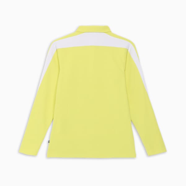 メンズ ゴルフ PF ストレッチ サーモ テーパード ライン 長袖 ポロシャツ, Lime Sheen, extralarge-JPN