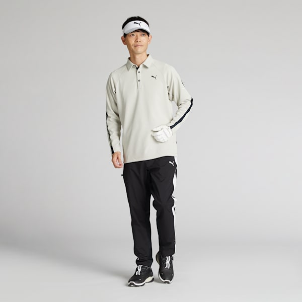 メンズ ゴルフ PF ストレッチ サーモ テーパード ライン 長袖 ポロシャツ, Desert Dust, extralarge-JPN
