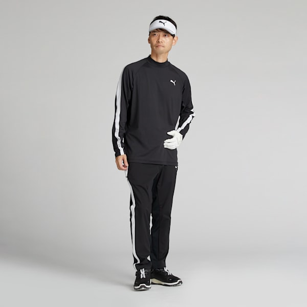 メンズ ゴルフ PF ストレッチ ピーチ スムース モックネック 長袖 シャツ, PUMA Black, extralarge-JPN