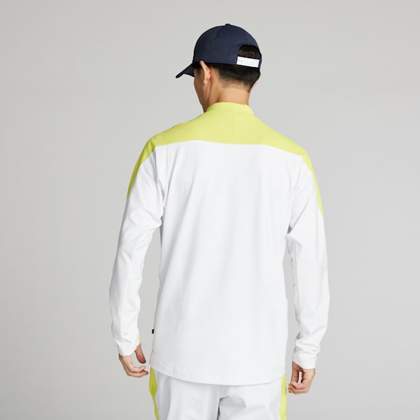 メンズ ゴルフ PF ストレッチ ピーチ スムース モックネック 長袖 シャツ, White Glow, extralarge-JPN