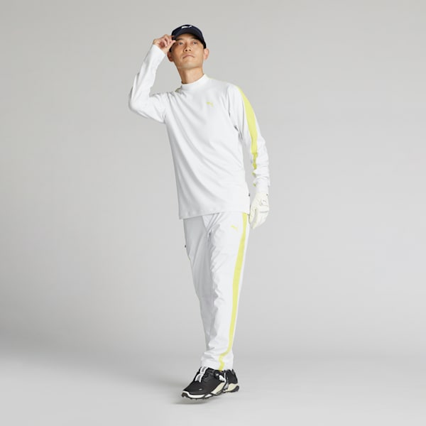 メンズ ゴルフ PF ストレッチ ピーチ スムース モックネック 長袖 シャツ, White Glow, extralarge-JPN