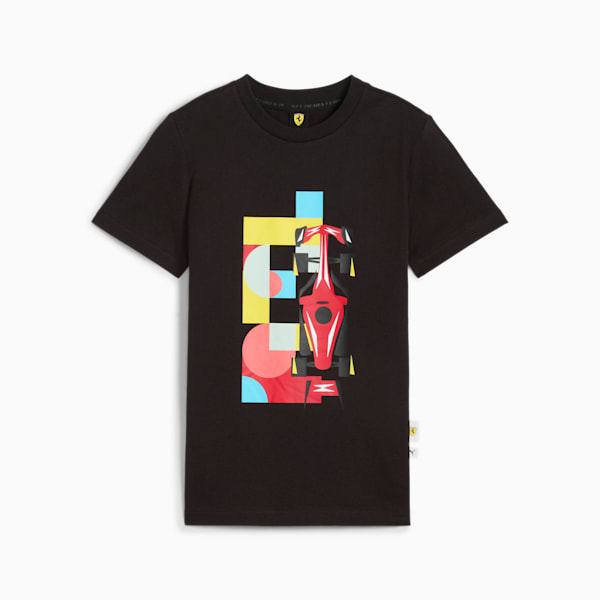 Camiseta estampada para niños Scuderia Ferrari Race, PUMA Black, extralarge