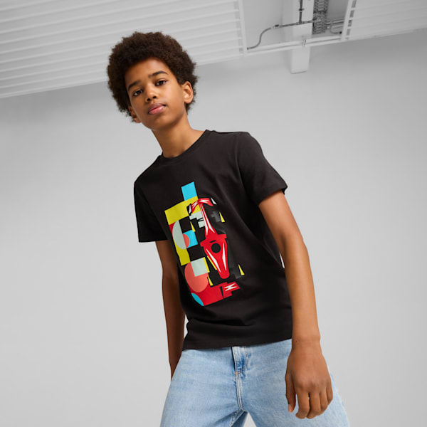 Camiseta estampada para niños Scuderia Ferrari Race, PUMA Black, extralarge