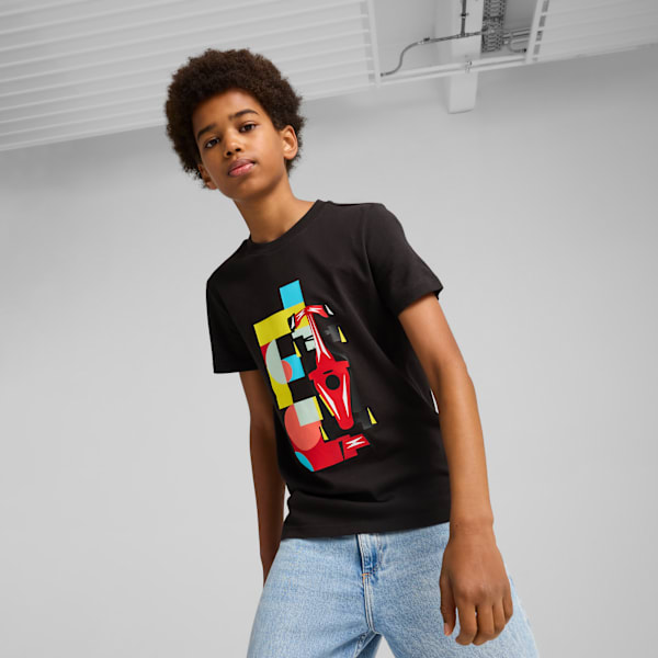 Playera estampada Scuderia Ferrari HP Race para adolescentes, PUMA Black, extralarge