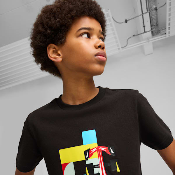 Camiseta estampada para niños Scuderia Ferrari Race, PUMA Black, extralarge
