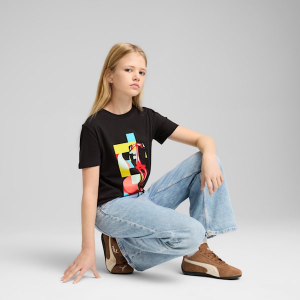 Camiseta estampada para niños Scuderia Ferrari Race, PUMA Black, extralarge