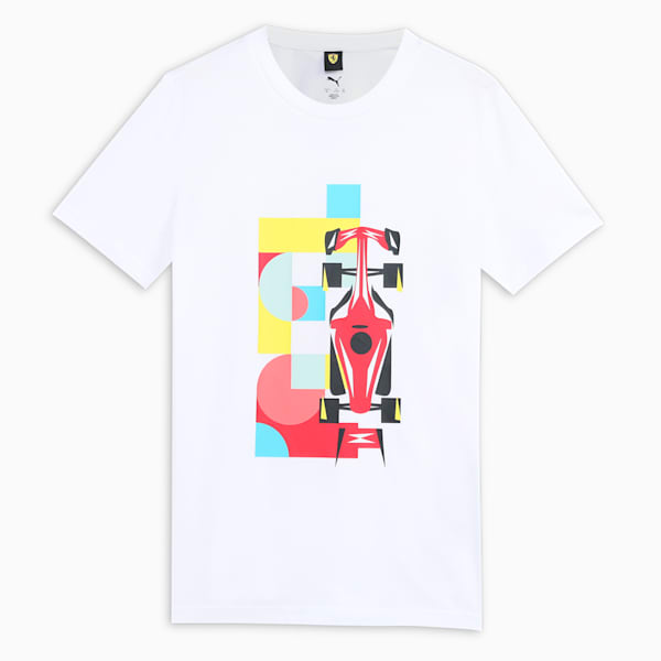 Scuderia Ferrari Race Graphic Motorsport Youth Tee, PUMA White, extralarge-IND