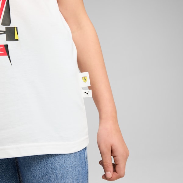 Scuderia Ferrari Race Graphic Motorsport Youth Tee, PUMA White, extralarge-IND
