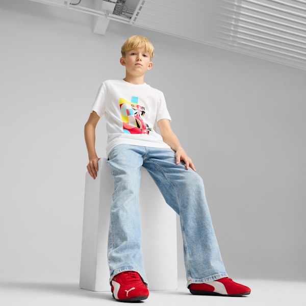 Scuderia Ferrari Race Big Kids' Graphic Tee, PUMA White, extralarge
