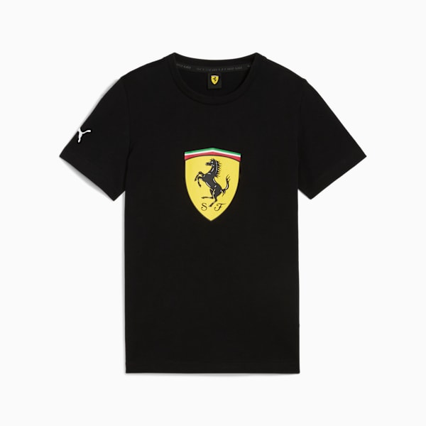 Playera Scuderia Ferrari Race Coloured Big Shield para adolescnetes, PUMA Black, extralarge