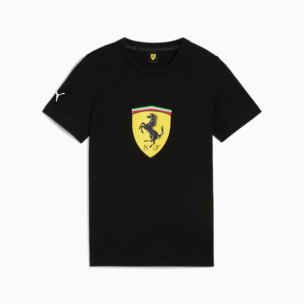 Scuderia Ferrari Race Colored Big Shield Big Kids' Tee, PUMA Black, extralarge