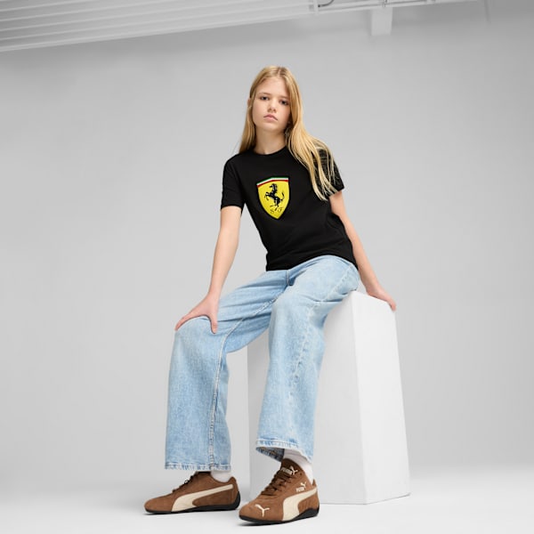 Playera Scuderia Ferrari Race Coloured Big Shield para adolescnetes, PUMA Black, extralarge