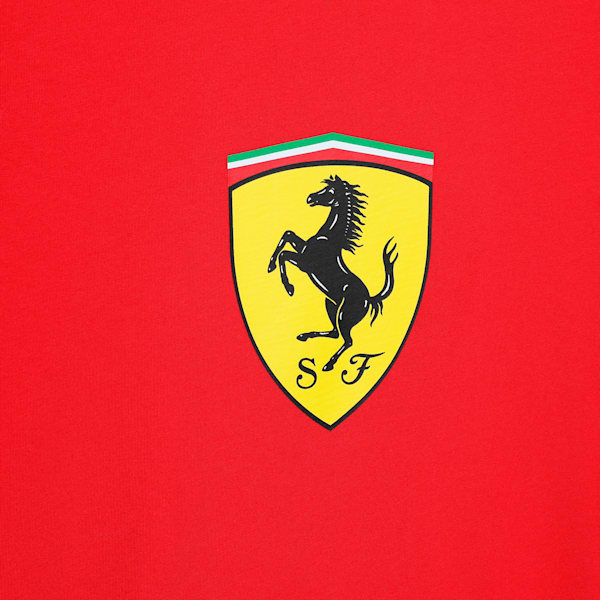 Scuderia Ferrari Race Colored Big Shield Motorsport Youth Tee, Rosso Corsa, extralarge-IND