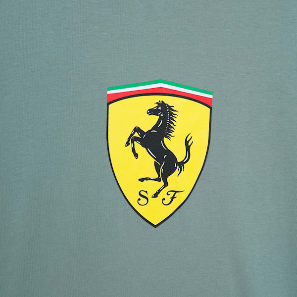 Scuderia Ferrari Race Colored Big Shield Motorsport Youth Tee, Green Moon, extralarge-IND