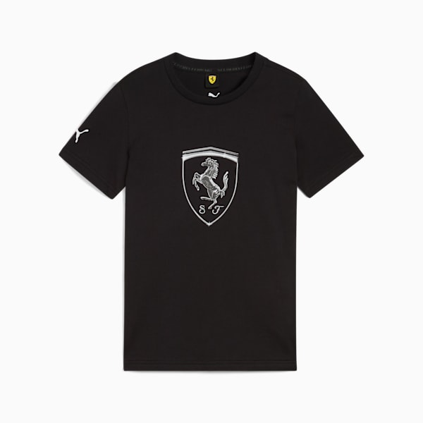 Playera Scuderia Ferrari Race Tonal Big Shield para adolescentes, PUMA Black, extralarge