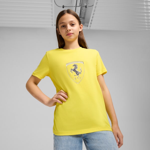 Ferrari Race TBS Youth Motorsport Tee, Speed Yellow, extralarge-IND