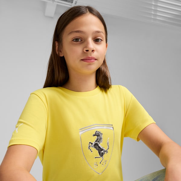Ferrari Race TBS Youth Motorsport Tee, Speed Yellow, extralarge-IND