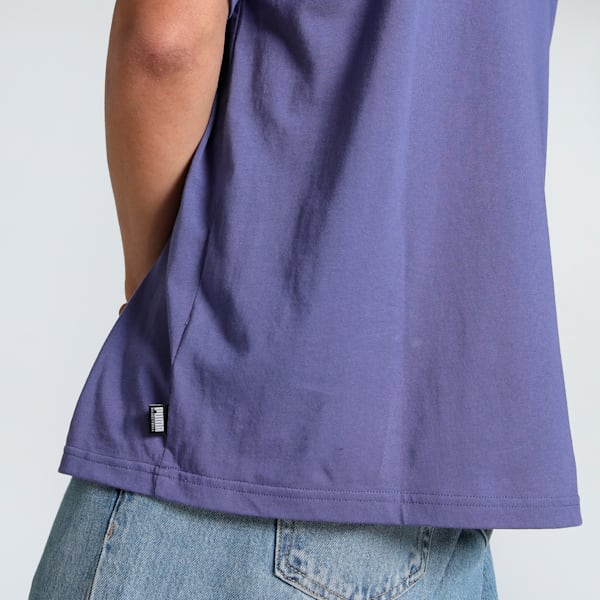 Lace Em Up Laced Up Oversized Basketball Tee, Blue Crystal, extralarge-IND