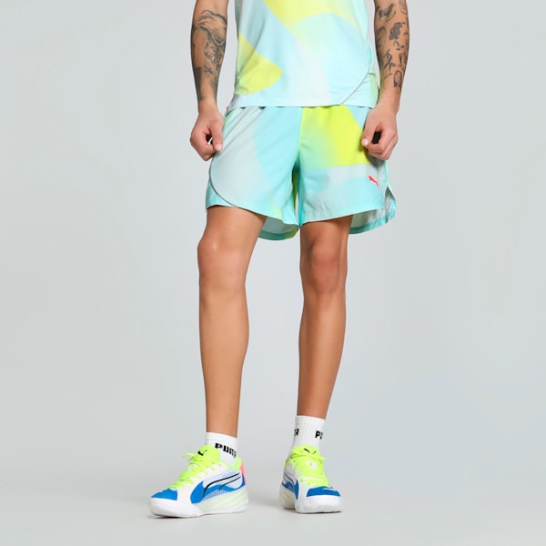 All-Pro All-Over Print Men's Shorts, Nitro Blue-AOP, extralarge-IND