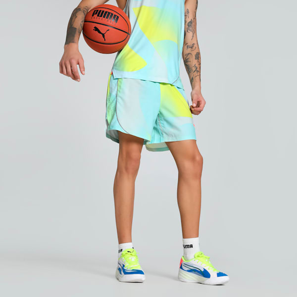 All-Pro All-Over Print Men's Shorts, Nitro Blue-AOP, extralarge-IND
