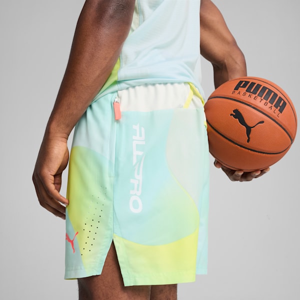All-Pro Men's All-Over-Print Shorts, Nitro Blue-AOP, extralarge