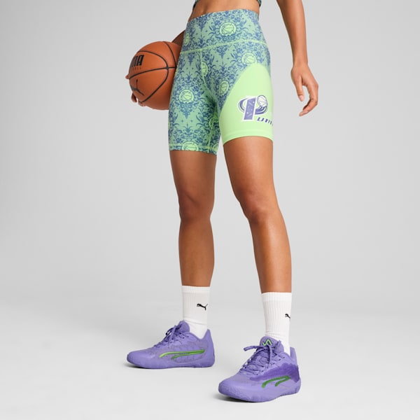 Short de vélo STEWIE x LACE EM UP Femme, Spring Fern-AOP, extralarge