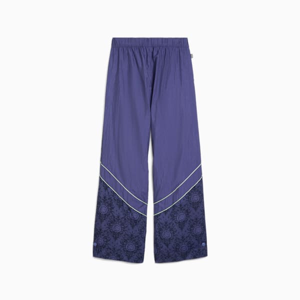 Lace Em Up Women's Relaxed Fit Basketball Track Pants, Blue Crystal-AOP, extralarge-IND