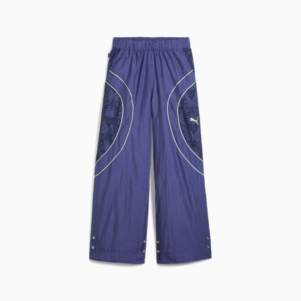 Lace Em Up Women's Relaxed Fit Basketball Track Pants, Blue Crystal-AOP, extralarge-IND