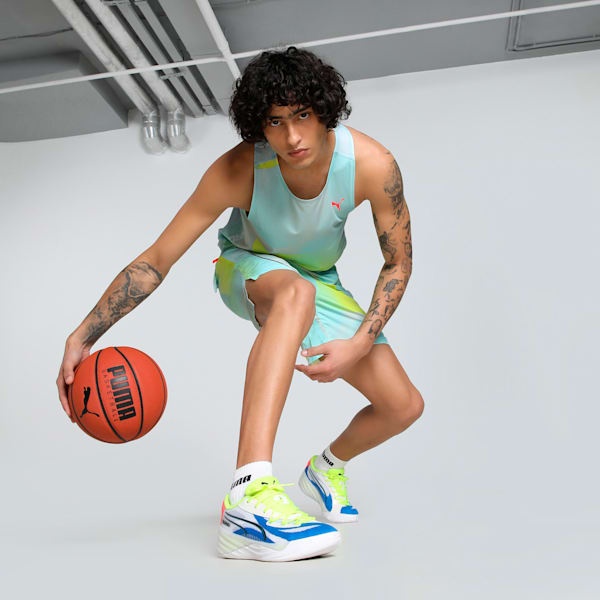 All Pro All-Over Print Men's Basketball Singlet, Nitro Blue-AOP, extralarge-IND