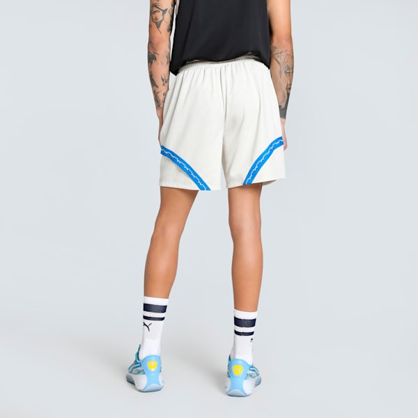 Dress Code Jawline Men's Relaxed Fit Basketball Shorts, Alpine Snow, extralarge-IND