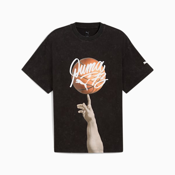 Dylan Exhibit Men's Basketball Tee, PUMA Black, extralarge