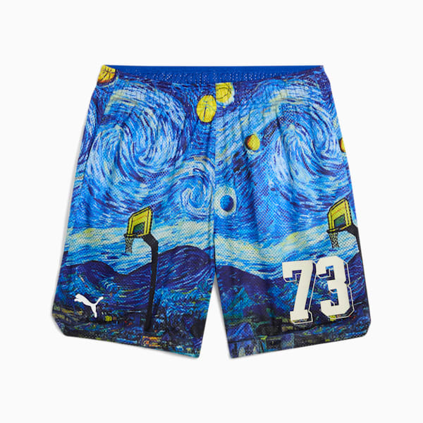 Shorts de 7 con estampado integral Dylan Exhibit, Vivid Blue-AOP, extralarge