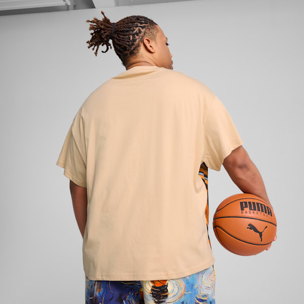 Dylan Exhibit Men's Basketball Tee, Light Sand, extralarge