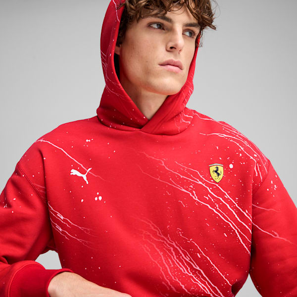 Scuderia Ferrari Race Colour Splash Motorsport Men's Hoodie, Rosso Corsa, extralarge-IND