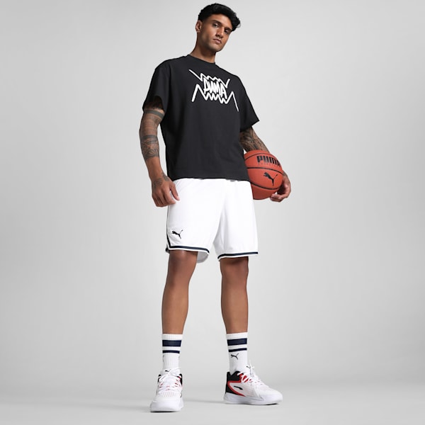 Jaws Core Men's Oversized Basketball Tee, PUMA Black, extralarge-IND