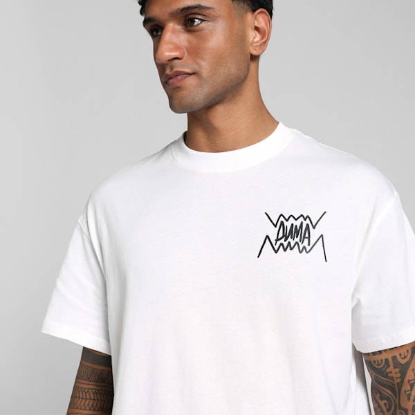 Jaws Core Men's Oversized Basketball Tee, PUMA White, extralarge-IND