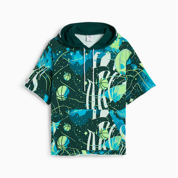 Sudadera con capucha para hombre Hoop Dreamz SS, Dark Myrtle-Spring Fern-AOP, extralarge